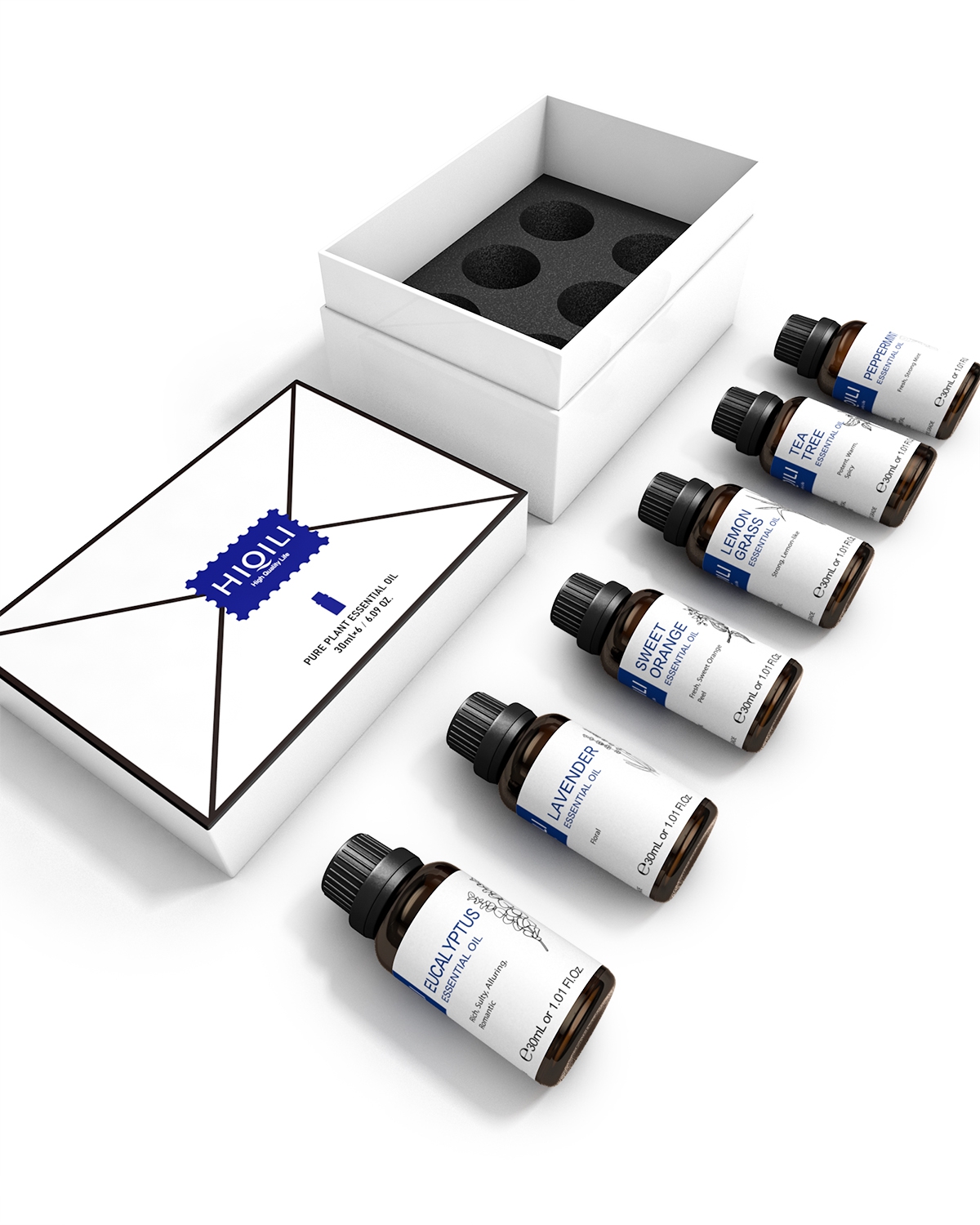 Home Fragrance And Diffuser - HIQILI 30ML 6-piece Set, Exquisite Gift
