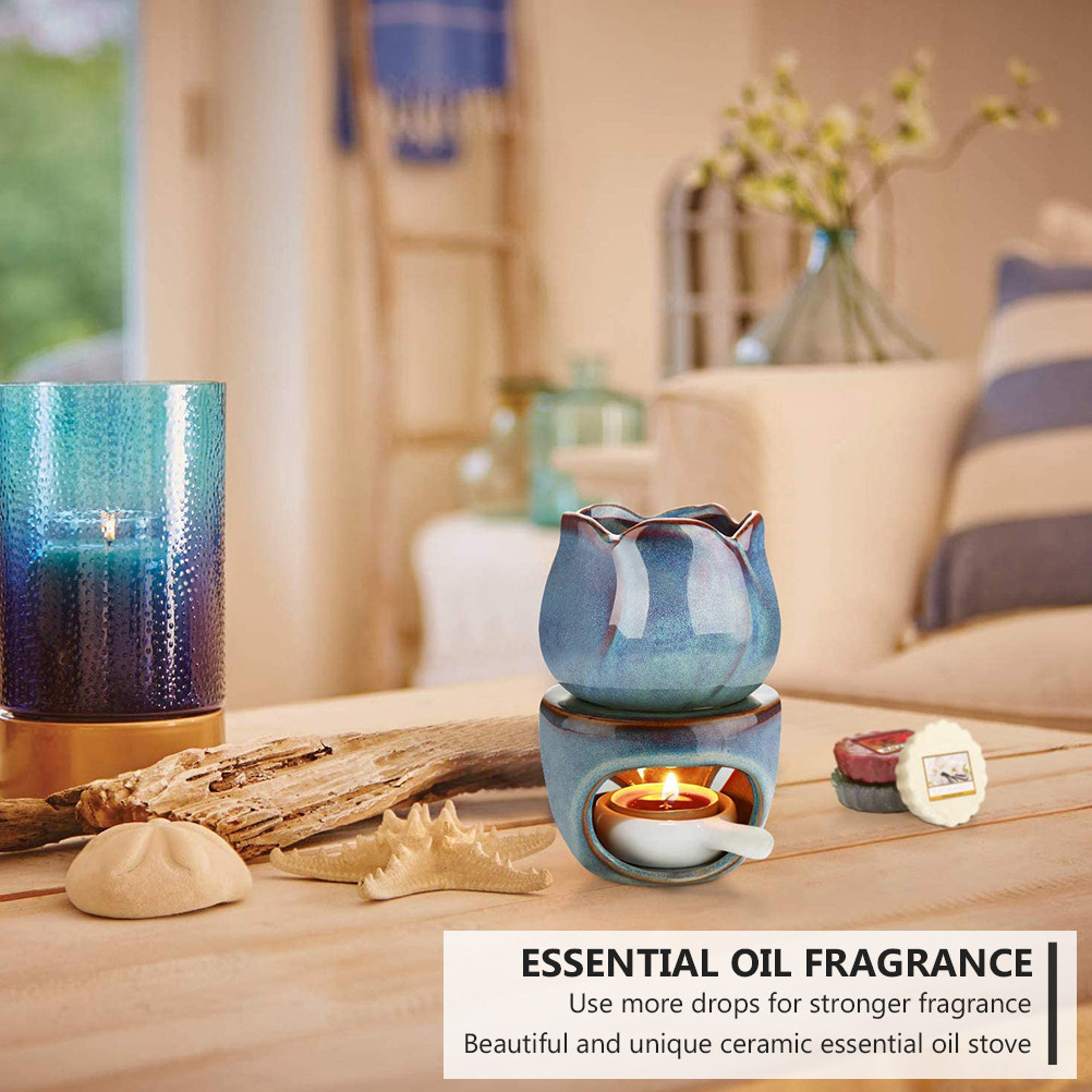 Home Fragrance Lamp - Ceramic Essential Oil Lamps Porcelain Aroma