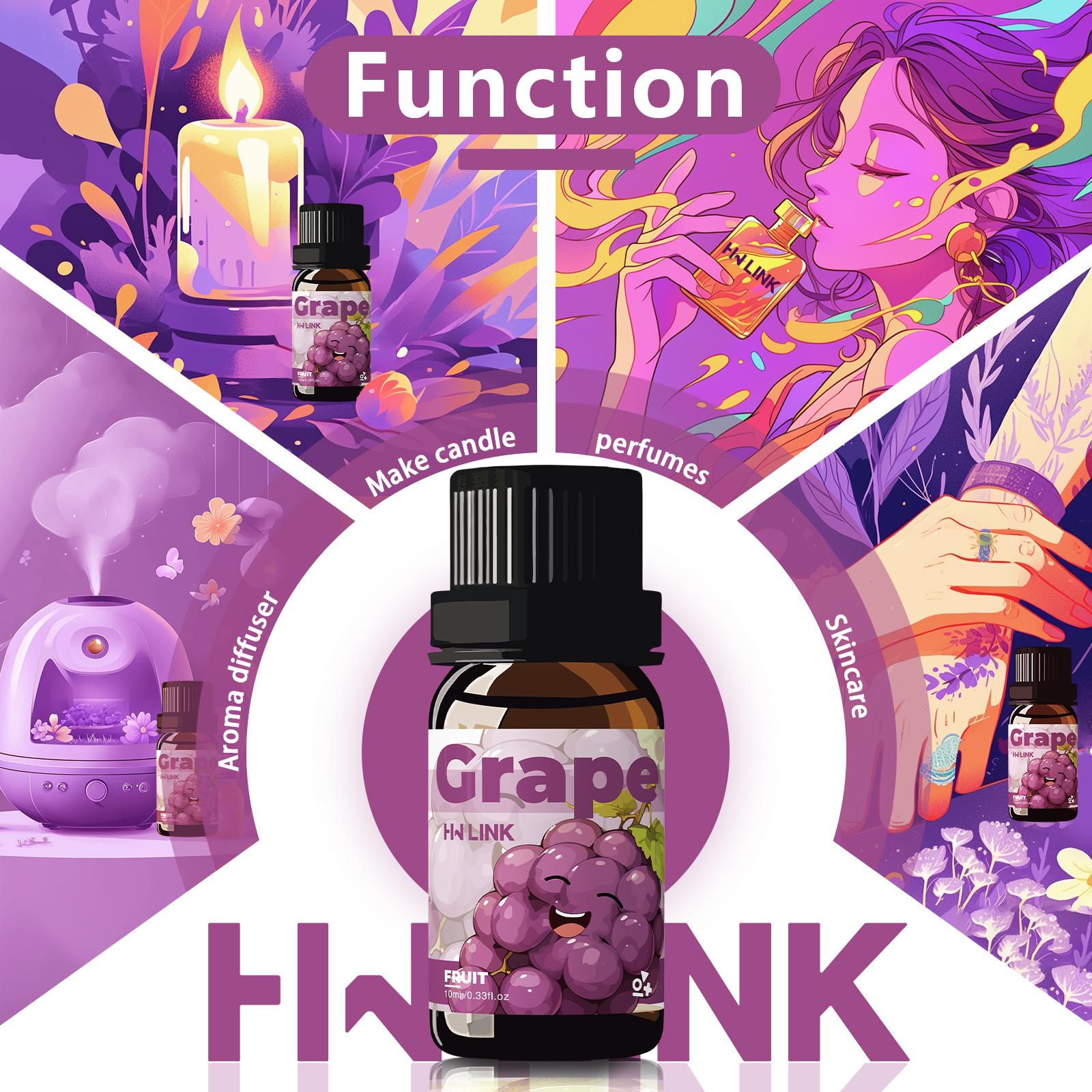 Grape Essential Oil 10ml Perfu – обзор и цена Home Fragrance And Diffuser