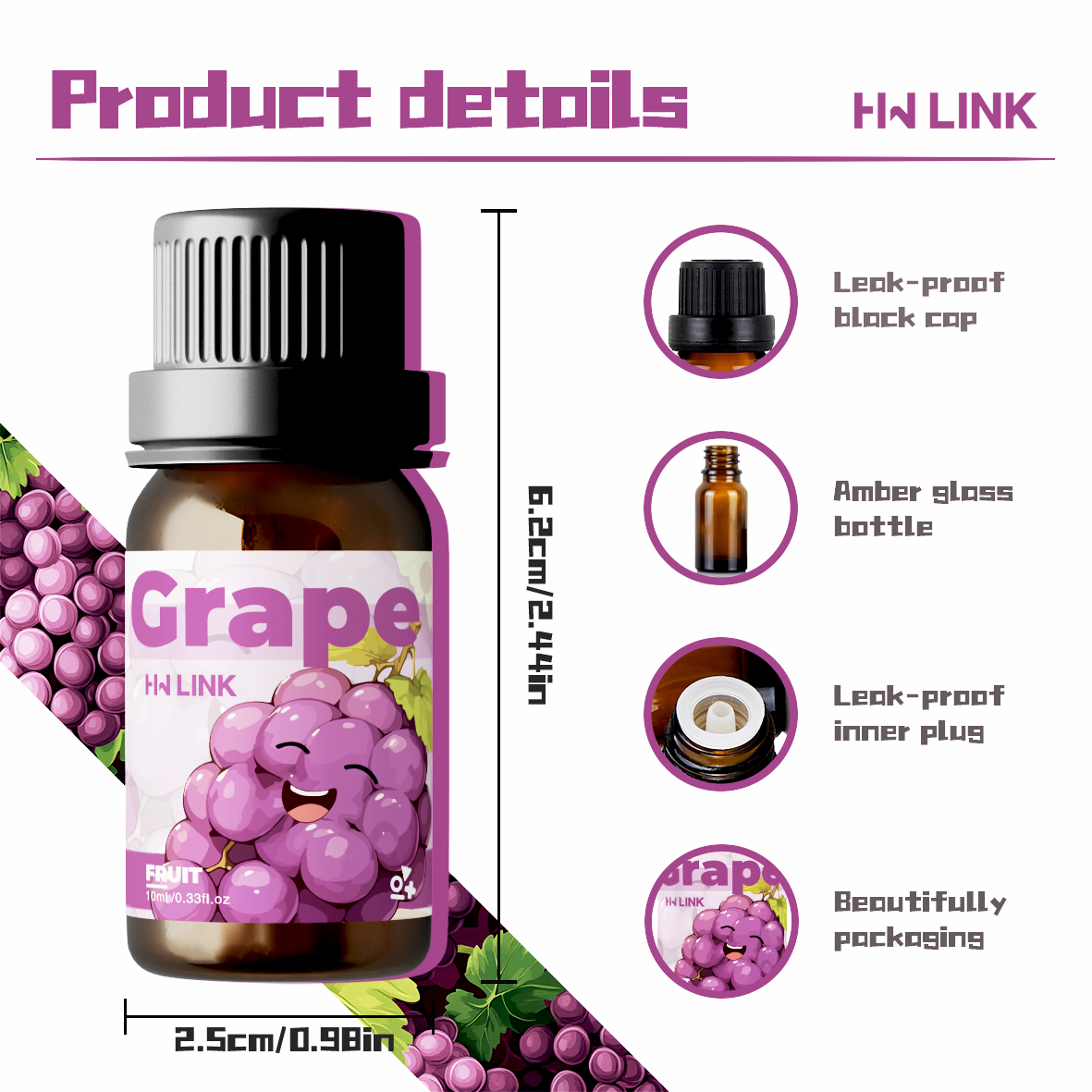 Grape Essential Oil 10ml Perfu – обзор и цена Home Fragrance And Diffuser