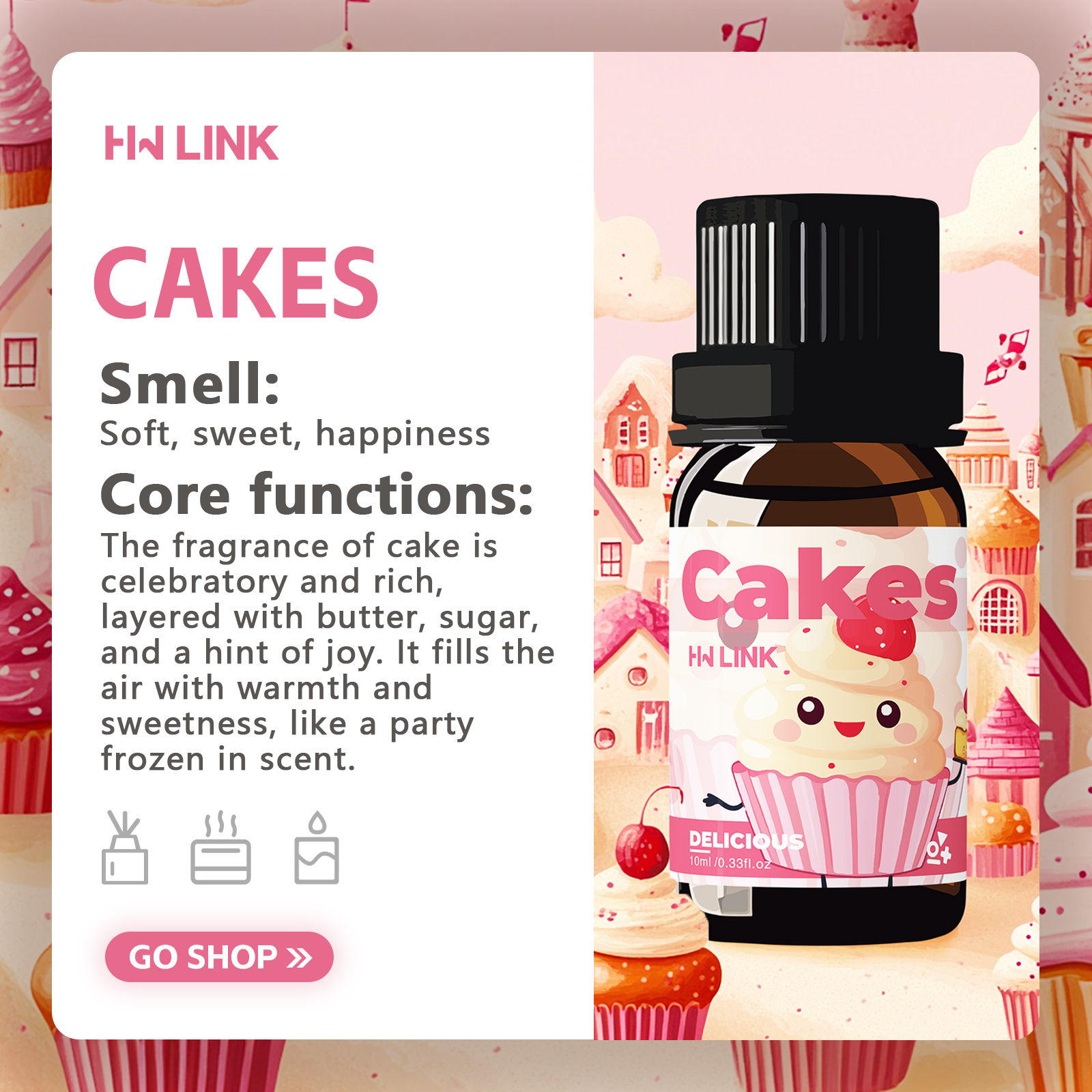 10ml Cakes Essential Oils Perf – обзор и цена Home Fragrance Gift